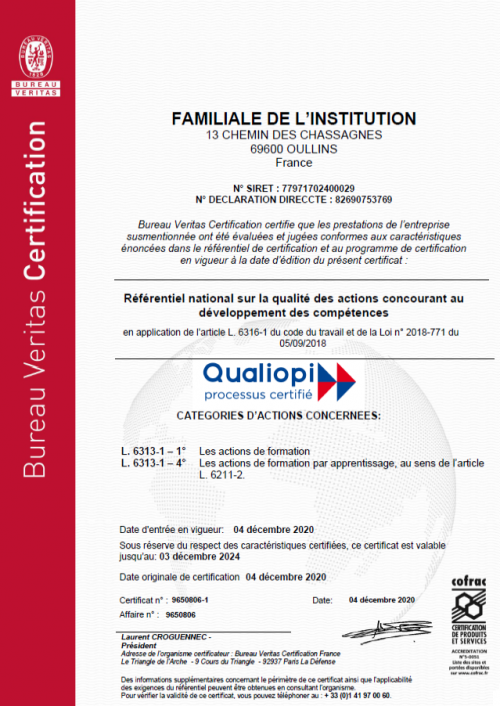 certificat